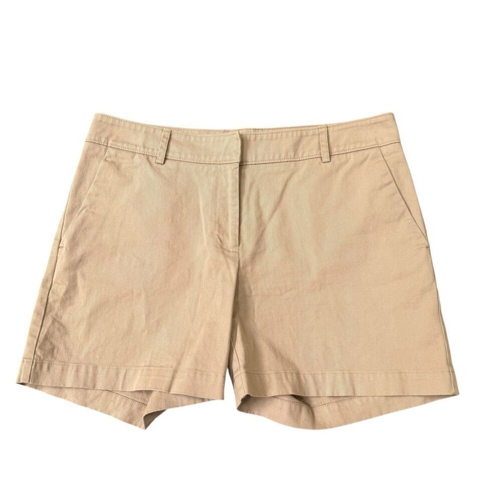 Lord & Taylor cotton stretch tan chino shorts size 6
